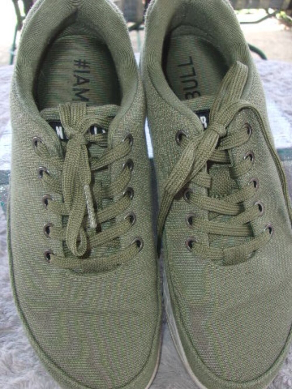 S-208 NOBULL CANVAS TRAINERS IN MOSS GREEN - Picture 6 of 12